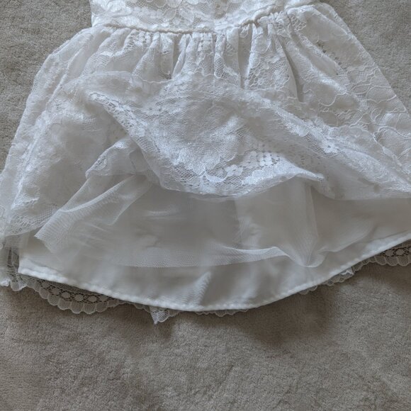 Girls floral lace dress white - Picture 7 of 8